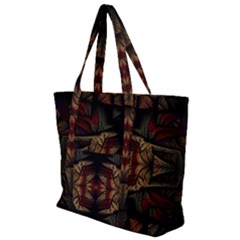 Fractal Fantasy Texture Pattern Zip Up Canvas Bag by Wegoenart