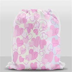 Valentine Background Hearts Bokeh Drawstring Bag (small) by Nexatart