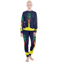 Rocket Halftone Astrology Astronaut Women s Lounge Set by Wegoenart