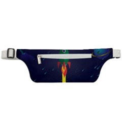 Rocket Halftone Astrology Astronaut Active Waist Bag by Wegoenart