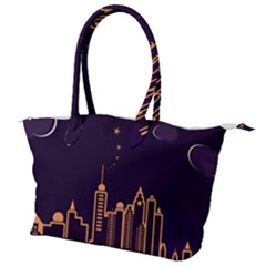 Skyscraper Town Urban Towers Canvas Shoulder Bag by Wegoenart