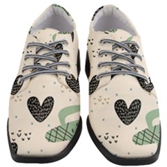 Cute Cactus Plants Seamless Pattern With Children Drawing Baby Kids Apparel Fashion Women Heeled Oxford Shoes by Nexatart