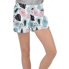 Seamless Pattern With Fruits Velour Lounge Shorts by Nexatart