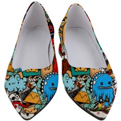 Abstract Grunge Urban Pattern With Monster Character Super Drawing Graffiti Style Women s Block Heels  by Nexatart