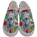Graffiti Characters Seamless Pattern Men s Canvas Slip Ons View1