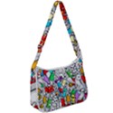 Graffiti Characters Seamless Pattern Zip Up Shoulder Bag View1