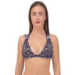 Ukrainian Folk Seamless Pattern Ornament Double Strap Halter Bikini Top by Nexatart