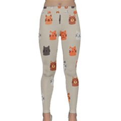 Cat Faces Pattern Classic Yoga Leggings by Nexatart
