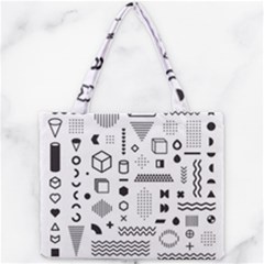 Pattern Hipster Abstract Form Geometric Line Variety Shapes Polkadots Fashion Style Seamless Mini Tote Bag by Vaneshart