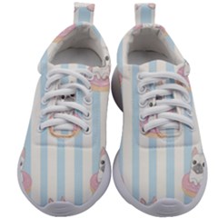 French Bulldog Dog Seamless Pattern Kids Athletic Shoes by Vaneshart