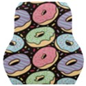 Colorful Donut Seamless Pattern On Black Vector Car Seat Back Cushion  View1
