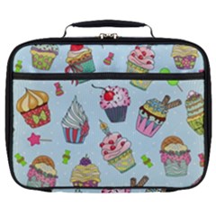 Cupcake Doodle Pattern Full Print Lunch Bag by Sobalvarro