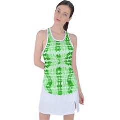 Digital Illusion Racer Back Mesh Tank Top by Sparkle