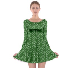 St Patricks Day Long Sleeve Skater Dress by Valentinaart