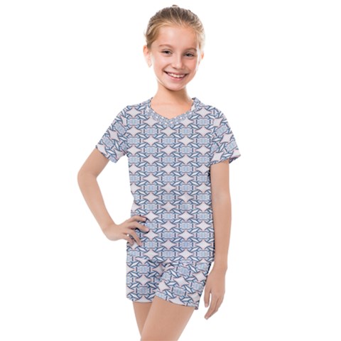Digital Stars Kids  Mesh Tee And Shorts Set by Sparkle
