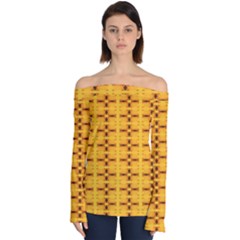 Digital Illusion Off Shoulder Long Sleeve Top by Sparkle