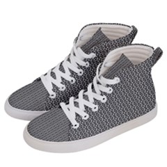 Black And White Triangles Women s Hi-top Skate Sneakers by Sparkle