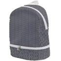 Black And White Triangles Zip Bottom Backpack View1