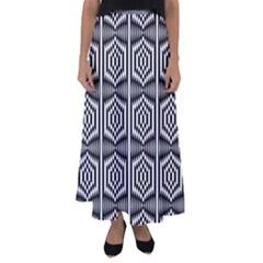 Optical Illusion Flared Maxi Skirt by Sparkle
