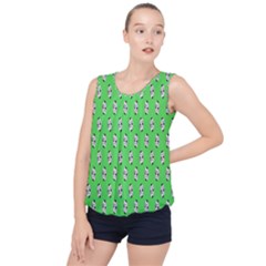 Knotty Ball Bubble Hem Chiffon Tank Top by Sparkle