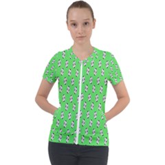 Knotty Ball Short Sleeve Zip Up Jacket by Sparkle