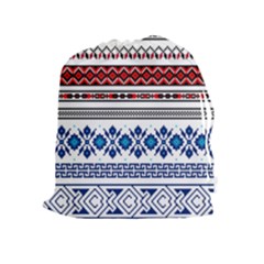 Illustration Ukrainian Folk Seamless Pattern Ornament Ethnic Ornament Border Element Drawstring Pouch (xl) by Wegoenart
