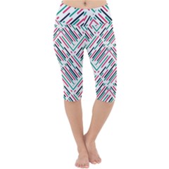 Abstract Colorful Pattern Background Lightweight Velour Cropped Yoga Leggings by Wegoenart