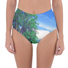 The Deep Blue Sky Reversible High-waist Bikini Bottoms by Fractalsandkaleidoscopes