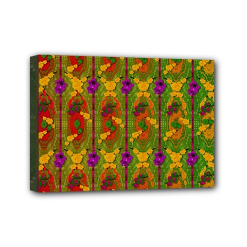 Sakura Blossoms Popart Mini Canvas 7  X 5  (stretched) by pepitasart