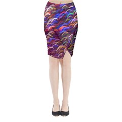 Fractal Rings Midi Wrap Pencil Skirt by Sparkle