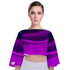 Neon Wonder  Tie Back Butterfly Sleeve Chiffon Top by essentialimage