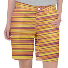 Colorful Strips Pocket Shorts by Sparkle