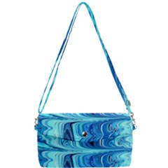 Blue Waves Removable Strap Clutch Bag by Sparkle