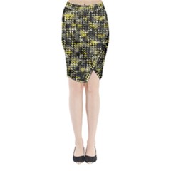 Bricks Cubes Midi Wrap Pencil Skirt by Sparkle