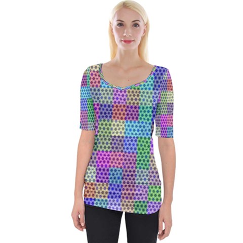 Blocks Stars Wide Neckline Tee by Sparkle