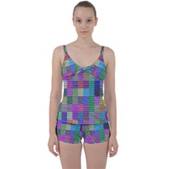 Blocks Stars Tie Front Two Piece Tankini by Sparkle