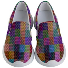 Random Colors Hexagon Kids Lightweight Slip Ons by Sparkle