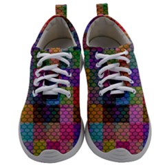 Random Colors Hexagon Mens Athletic Shoes by Sparkle