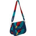 Rocket With Science Related Icons Image Saddle Handbag View1