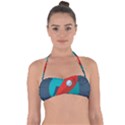 Rocket With Science Related Icons Image Halter Bandeau Bikini Top View1