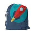 Rocket With Science Related Icons Image Drawstring Pouch (2XL) View2