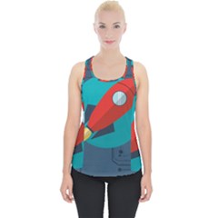 Rocket With Science Related Icons Image Piece Up Tank Top by Vaneshart