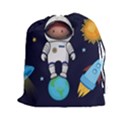 Boy Spaceman Space Rocket Ufo Planets Stars Drawstring Pouch (2XL) View1