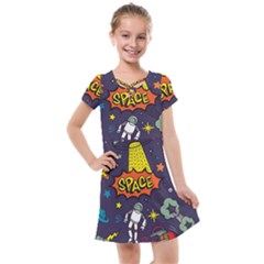 Vector Flat Space Design Background With Text Kids  Cross Web Dress by Vaneshart