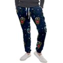 Monster Alien Pattern Seamless Background Men s Jogger Sweatpants View1