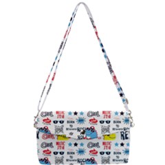 Monster Cool Seamless Pattern Removable Strap Clutch Bag by Vaneshart