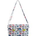Monster Cool Seamless Pattern Removable Strap Clutch Bag View1