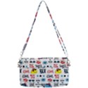 Monster Cool Seamless Pattern Removable Strap Clutch Bag View2