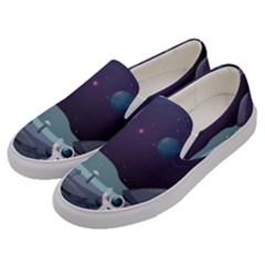 Alien Astronaut Scene Men s Canvas Slip Ons by Vaneshart