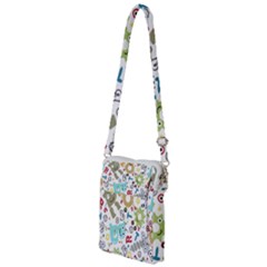 Seamless Pattern Vector With Funny Robots Cartoon Multi Function Travel Bag by Vaneshart